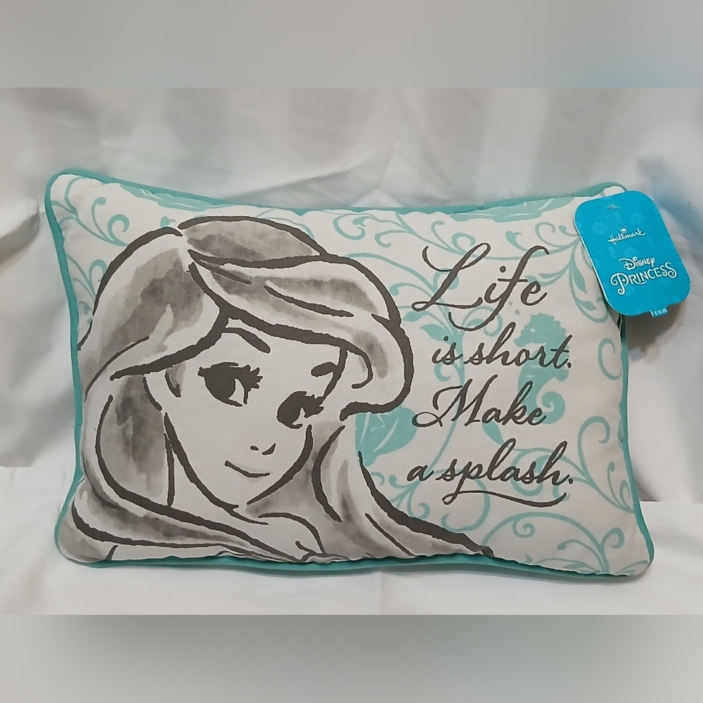 Hallmark Ariel Little Mermaid Fashion Sketch accent pillow Make a Splash